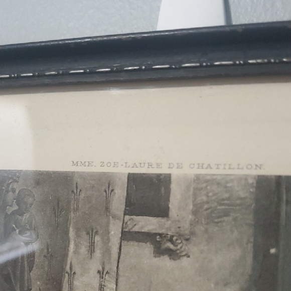 Vintage Black Framed Art Print Featuring St Joan Of Arc - Picture 3 of 7